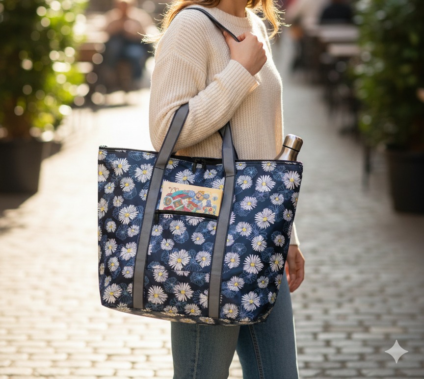 Printed Pu Bazaar Bag